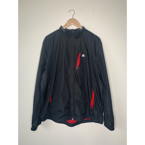 Authentic STARTER Jacket Black/Red Size : LARGE - Picture 4 of 8